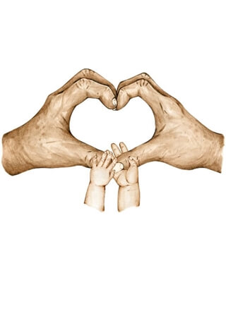 Morföräldrar till 2 barnbarn (Färg) - Poster